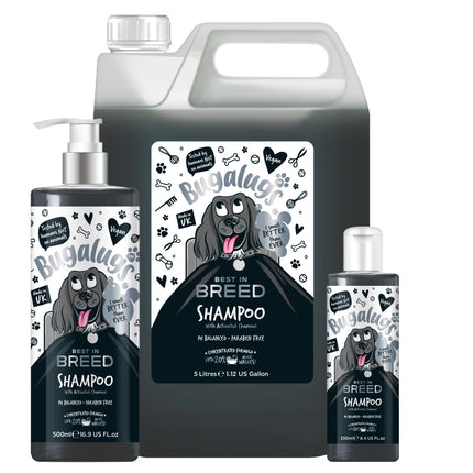 Bugalugs Best in Breed Shampoo - cleansing shampoo for dogs, with activated charcoal