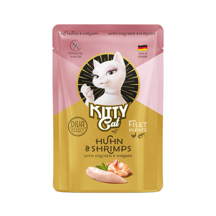 Kitty Cat Filet in Pâté Chicken & Shrimps - pouch for cats, with chicken and shrimp, filet in pâté