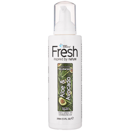 Groom Professional Fresh Aloe & Avocado Dry Shampoo - dry shampoo for dogs in foam form with avocado oil and aloe.