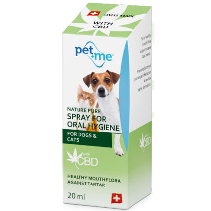 Pet+Me Oral Hygiene Spray - natural oral care spray with CBD for dogs and cats