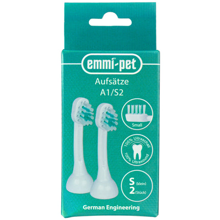 Emmi - Pet Ultrasonic Brush Heads S 2pcs - replacement heads for ultrasonic toothbrush, small