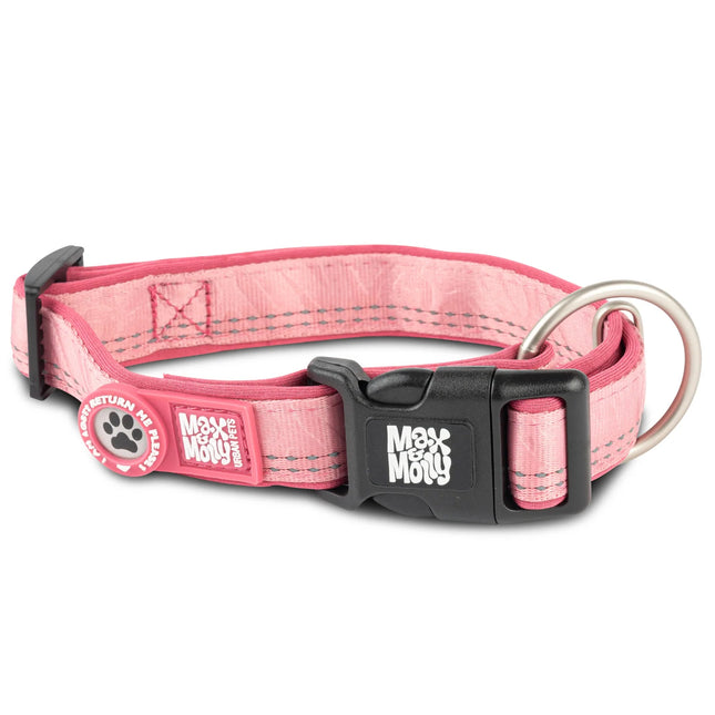 Max&Molly GOTCHA! Smart ID Matrix 2.0 Collar Rose - QR ID collar for dogs, pastel pink