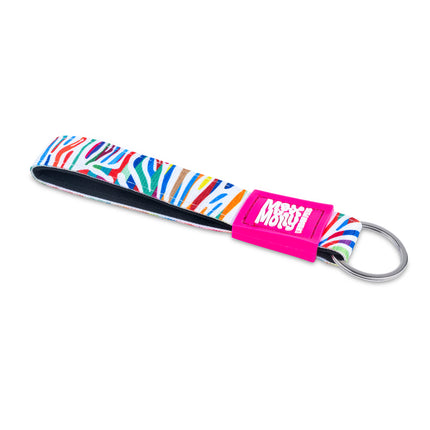 Max&Molly Key Ring Magic Zebra - keychain, pendant, rainbow zebra pattern