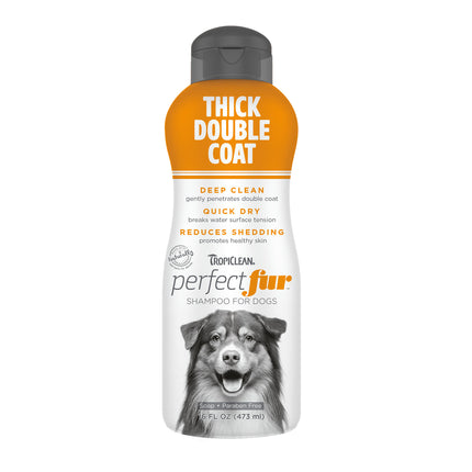 Tropiclean Perfect Fur Thick Double Coat Shampoo - shampoo for thick double-coated fur