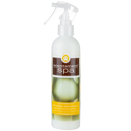 Best Shot Scentament Spa Lemon Vanilla Spray - anti-static scented conditioner that makes grooming easier, citrus scent with hints of vanilla.