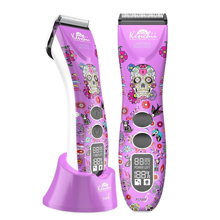 Kenchii Flash Purple Cordless Clipper - professional cordless clipper with adjustable blade