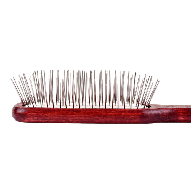 Blovi Wood Pin Brush - elongated wooden brush with a metal pin