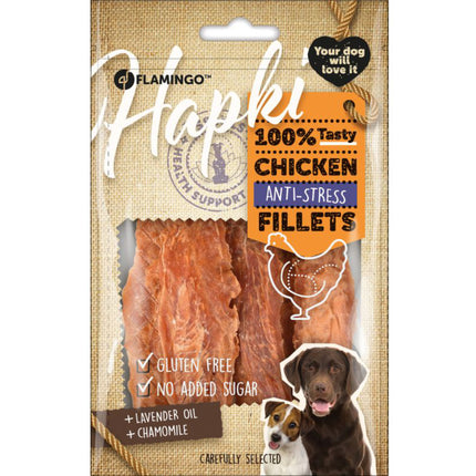 Flamingo Hapki Chicken Anti-Stress - Dog Treats with Chicken, Calming Lavender, and Chamomile