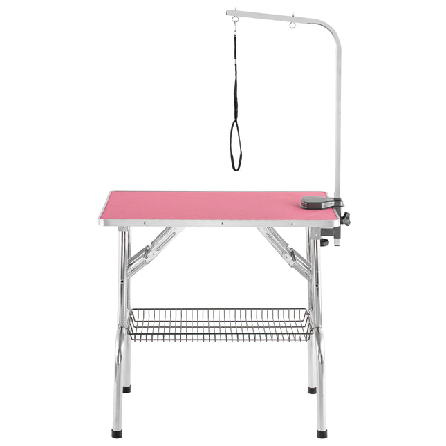 Blovi Grooming Table with Arm and Accessory Basket, Height 78cm