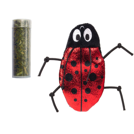 KONG Cat Refillables Catnip Ladybug - cat toy with catnip, shiny ladybug with a supply of catnip