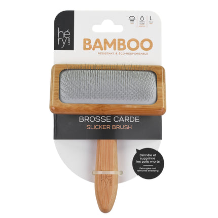 Hery Bamboo Slicker Brush - Poodle Brush