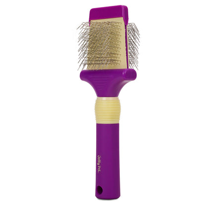 Jelly Pet Double-Sided Flexible Slicker Brush - Double-sided, flexible slicker brush for medium dogs