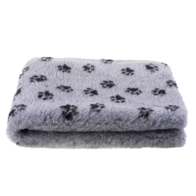 Blovi DryBed VetBed B - non-slip pet bed, gray with a black paw