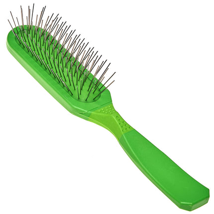 Madan Oblong Pin Brush - professional, elongated brush with an ergonomic handle and metal pins