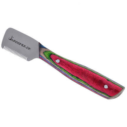 Groomer.dk Classic Trimmer Rainbow Edition - professional classic trimmer with a colorful wooden handle