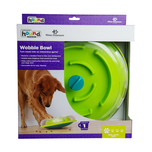 Nina Ottosson Wobble Bowl Level - educational game and slow feeder bowl for dogs, level