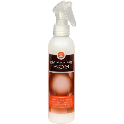 Best Shot Scentament Spa Mandarin Jasmine Spray - anti-static scented conditioner that makes it easier to comb through fur, with the scent of mandarin and jasmine.