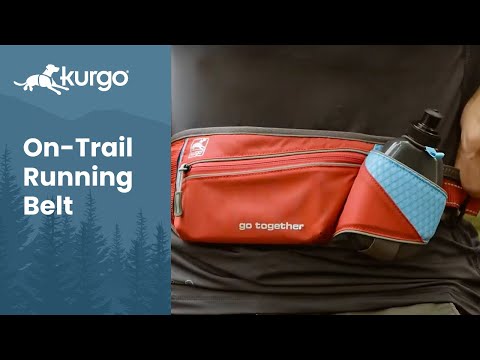 Kurgo On Trail Running Belt - running belt for dogs, with a water bottle and accessory pocket