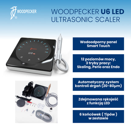 Woodpecker U6 LED - Ultrasonic scaler for tartar removal with LED light