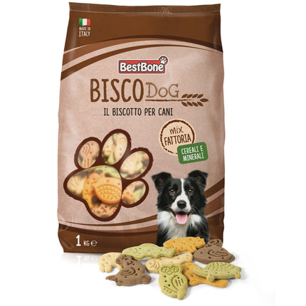 Best Bisco Dog Mix Fattoria - delicious treats for dogs, shaped like animals - Weight: