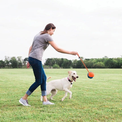 Chuckit! Rope Fetch - indestructible ball for dogs with a rope, for throwing, digging, and tugging