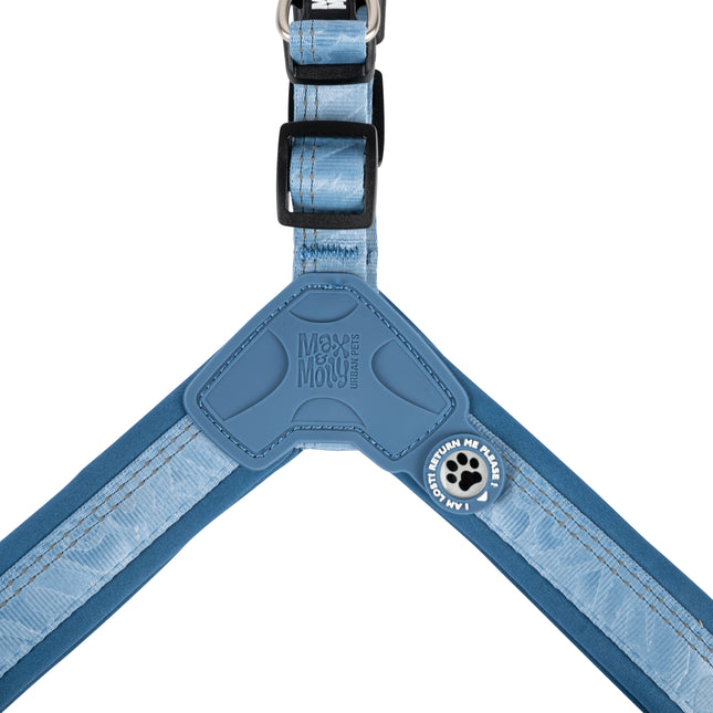 Max & Molly Q - Fit Harness Matrix 2.0 Ocean - lightweight step-in harness for dogs, with QR identifier