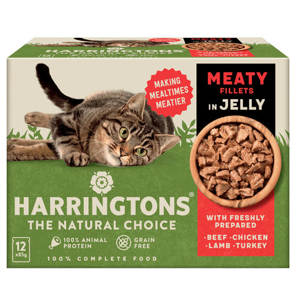 Harringtons Cat Meaty Fillets in Jelly - grain-free wet food for cats, meat fillets in jelly - PROMOTION due to best before date