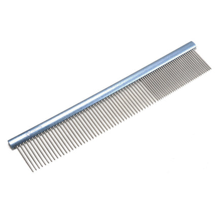 Record Large Metal Comb - comb with an aluminum handle and a mixed tooth spacing of 50/50