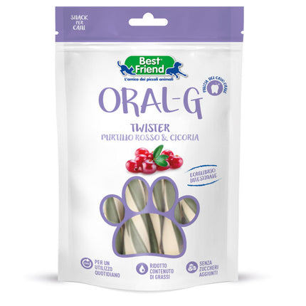 Best Friend Oral - G Twister - dog treats supporting teeth, kidneys, and intestines, with cranberry and chicory