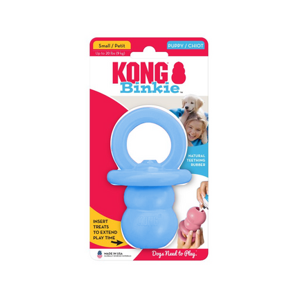 KONG Puppy Binkie - pacifier, teething toy for puppies, with a filling hole - blue