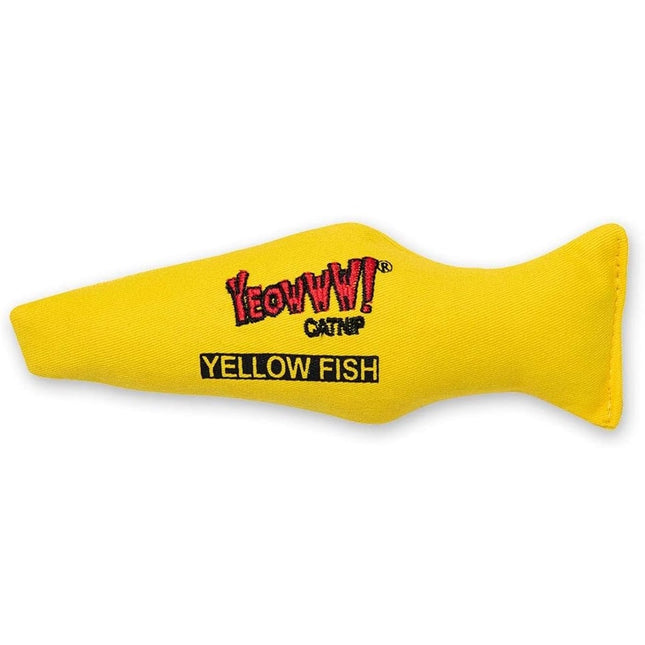 Yeowww! Fish Cat Toy - cat toy with organic catnip, yellow fish