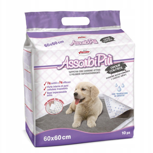 Record AssorbiPiu Charcoal Puppy Pads - absorbent pads with activated charcoal - 10 pieces