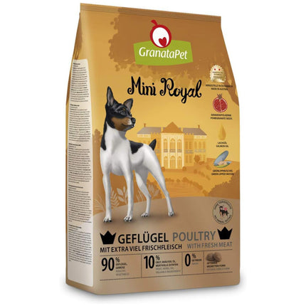 GranataPet Mini Royal Poultry - grain-free dry food for small breed dogs, 70% poultry and 20% vegetables