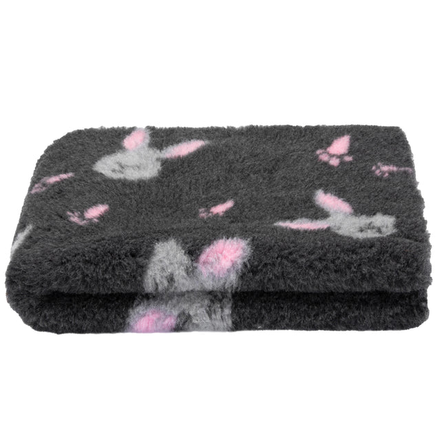 Blovi DryBed VetBed A+ - non-slip pet bed, graphite with bunnies