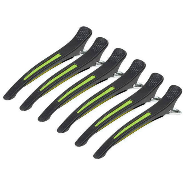 Activ Neon Mix Hairdressing Clips 6pcs - hairdressing clips, set