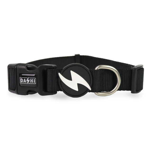 Dashi Solid Collar Black - dog collar, nylon, black