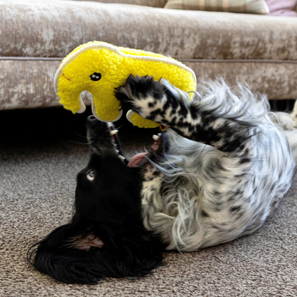 Resploot Tuffles Elephant - durable toy for dogs, elephant made from recycled materials, with a squeaker