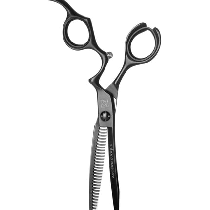 Artero Evoque Thinning - professional thinning shears made of black titanium steel, 30 teeth