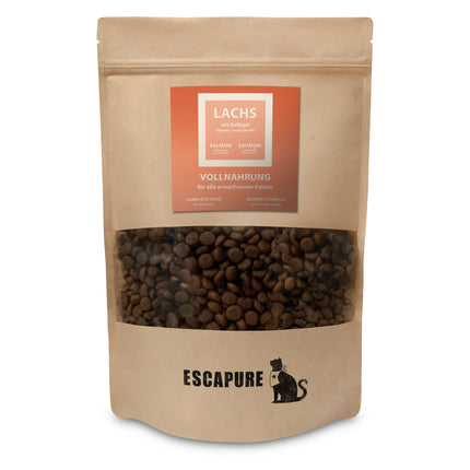 Escapure Dry Food Salmon with Poultry - complete dry food for adult cats, salmon with poultry