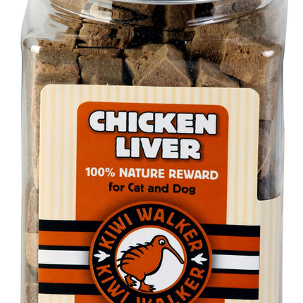 Kiwi Walker Snacks Chicken Liver - 100% chicken liver, freeze-dried, natural treats for dogs and cats