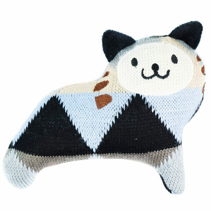 Record Knitted Cat Pedro Dog Toy - squeaky toy for dogs, Cat Pedro