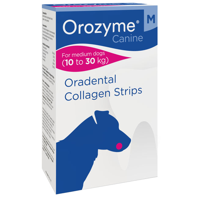 Orozyme Oradental Collagen Stripes - collagen dental chews for medium dogs