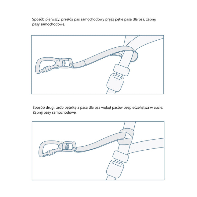 Kurgo Swivel Teether - car seat belt for large dogs, attaches to the seat belt