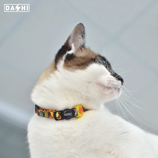 Dashi Boom Cat Collar - cat collar, comic pattern