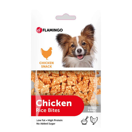 Flamingo Chicken Rice Bites - training treats for dogs, chicken with rice