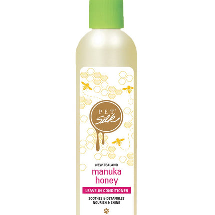 Pet Silk New Zealand Manuka Honey Leave-In Conditioner - Soothing, nourishing spray for detangling dog and cat fur