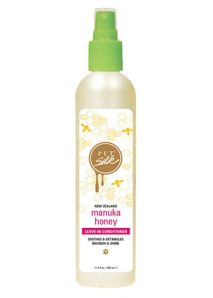 Pet Silk New Zealand Manuka Honey Leave-In Conditioner - Soothing, nourishing spray for detangling dog and cat fur