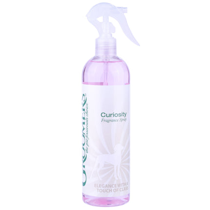 Groomers Curiosity Fragrance Spray - scented refreshing spray for dog fur, with a masculine scent