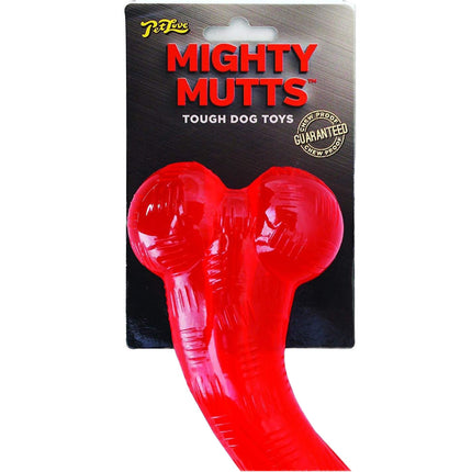 Pet Love Mighty Mutts - strong chew toy for dogs, rubber bone with a spot for treats