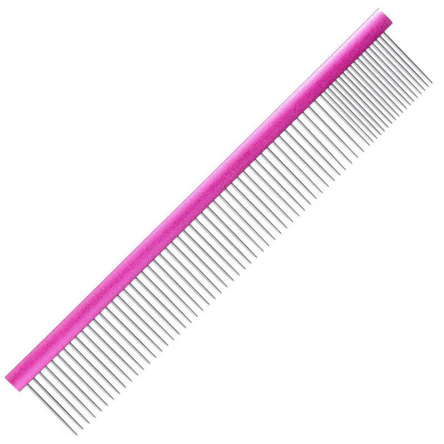 Groom Professional Metal Comb - Mixed Tooth Spacing 80/20 Dark